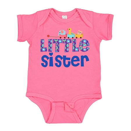 

Inktastic Toy Train Little Sister Gifts Girls Baby Bodysuit