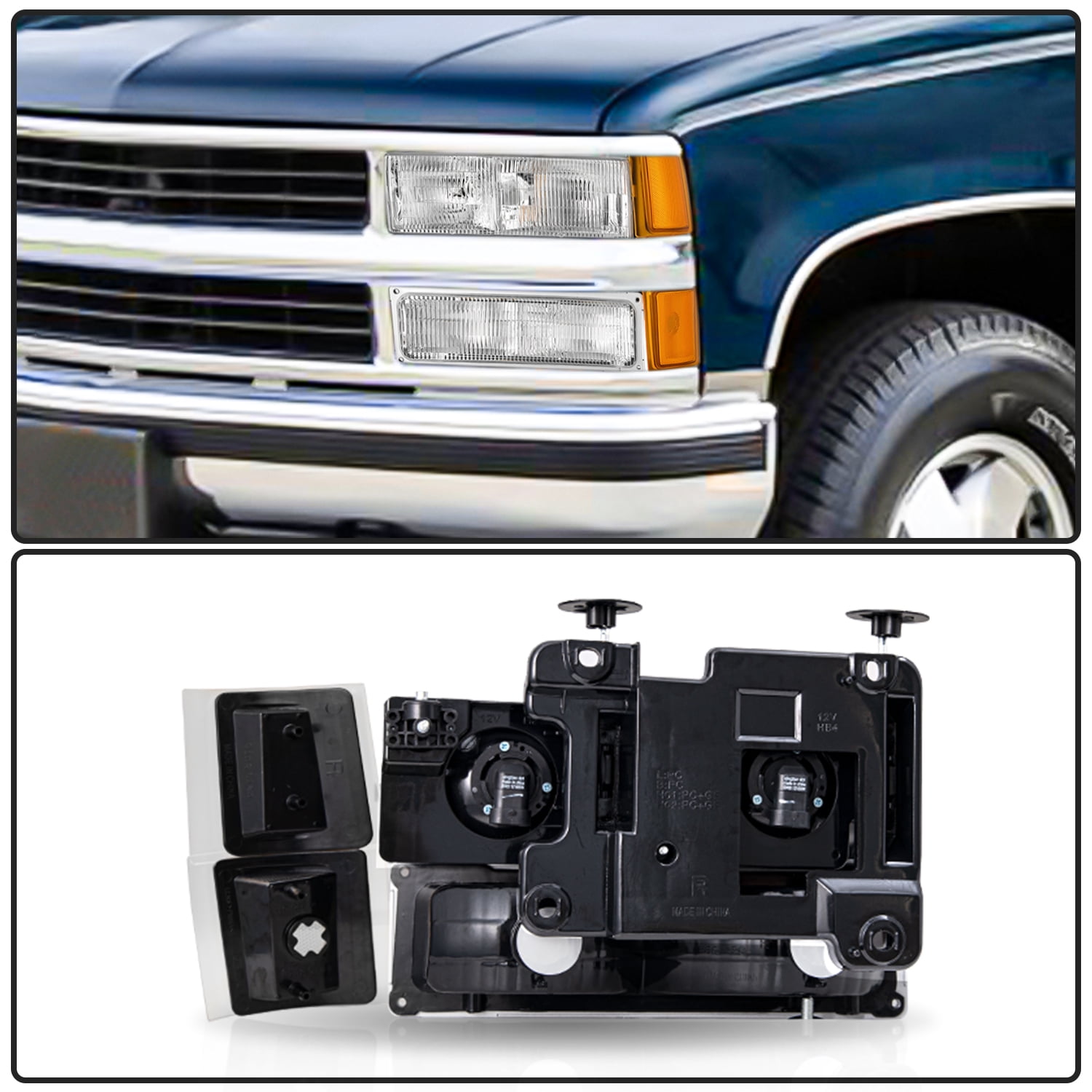 Bryght Silverado C/K 1500 2500 3500 Halogen Headlight Bulb Fits Chevy Silverado 2 Pack