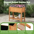 thumbnail image 6 of Costway Raised Garden Bed 39 x 20 x 39 in Outdoor Fir Wood Planter Box with Storage Shelf, 6 of 11