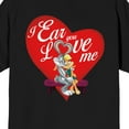 thumbnail image 4 of Looney Tunes Love And Kisses Lola & Bugs Crew Neck Short Sleeve Women's Black T-shirt, 4 of 4