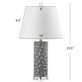 thumbnail image 4 of SAFAVIEH Dixon 23.5 in. H Inverted Thumbprint Table Lamp, Grey, Set of 2, 4 of 5