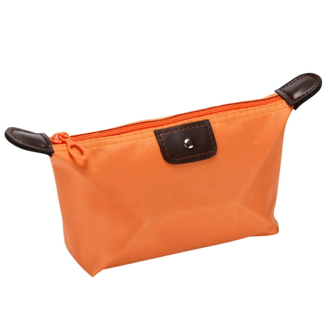 Travel-Friendly Nylon Waterproof Cosmetic Pouch - Versatile Toiletry Organizer with Design, Ideal for Daily & Travel Use, Available in Multiple Colors (Black, Orange, Royal Blue, Lake Blue, Pink,