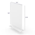 thumbnail image 4 of FixtureDisplays® 1PK 11x17" Clear Polystyrene Sign Holder Picture Frame Photo Menu Holder Countertop Display Rack 11193-3-11x17 Peel off protective film (white) before use., 4 of 4