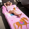 thumbnail image 6 of Wildkin Kids 100% Cotton Beach Towel for Boys and Girls (Horses Pink), 6 of 7