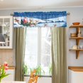 thumbnail image 4 of Merry Christmas Snow Curtain Valances Farmhouse Design Window Treatment Decor Blackout Rod Pocket for Windows Living Room Kitchen 54" x 18", 4 of 5