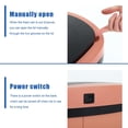 thumbnail image 2 of FDW 13Gal Pink Touchless Trash Can - Stainless Steel Auto Lid for Kitchen/Office, 2 of 8