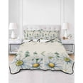 thumbnail image 2 of Twin XL Quilt Bedding Set, Daisy Eucalyptus Leaves Reversible Summer Quilt 3 Pieces, Rustic Weeping Botanical Linen Lightweight Bedspreads Coverlets with 2 Pillow Shams for All Seasons, 2 of 5