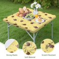 thumbnail image 4 of Yellow Hedgehog Love Square Fitted Tablecloth with Elastic Edge,Square Table Cover,Washable Elastic Table Cover for Home Kitchen Party Decor 34"x34", 4 of 6