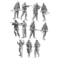 thumbnail image 2 of Kit de 11 modelos de soldados alemanes a escala 1:72, figuras en miniatura, manualidades artísticas para hombres, juego de juguetes, diseño de diorama, 2 of 8