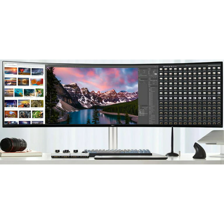 LG UltraWide 49WL95C-WE 49 32:9 Dual QHD 5120 x 1440 2K HDMI, DisplayPort,  USB-C, Built-in Speakers HDR10 3-with Height/Tilt/ Swivel Adjustable Stand  IPS Curved Monitor 