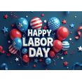 thumbnail image 3 of Festive Design Labor Day Party Banner Decorative Balloons Stars for Holiday Celebration Indoor Outdoor Event, 3 of 7