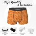 thumbnail image 2 of Men's Boxer Briefs, Orange Glitter lightning Soft Comfy Mens Underwear Boxer Briefs Breathable With Widen Waist, 2 of 7