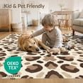 thumbnail image 4 of ODIKA 9'x12' Washable Area Rug Abstract Inspired Patches Border Southwestern Symmetry Spotted Flowing Dynamic for Dining Room, Basement, Large Office, Non-Slip Chair-Friendly, 4 of 7