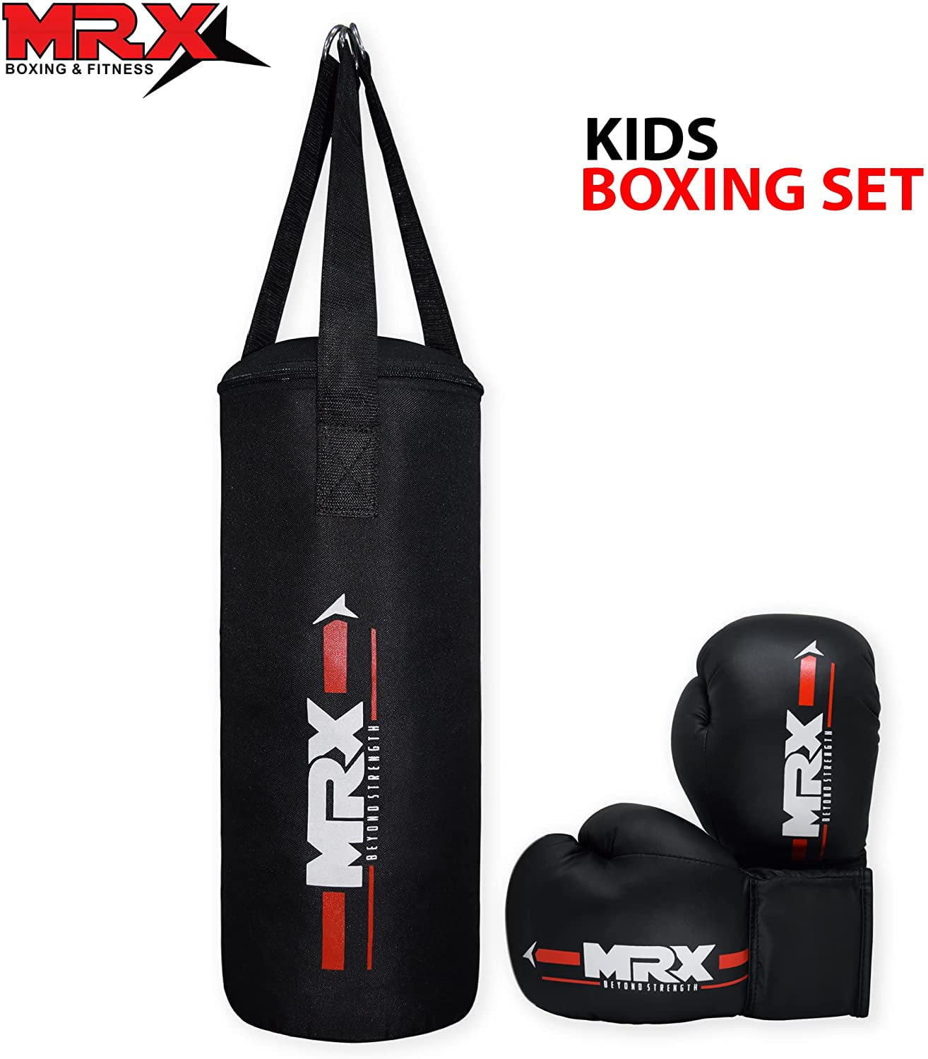 MRX Kids Boxing Training Set of Gloves for Kids 6 oz Boys Girls sparring Punching Bag Youth Junior