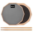 thumbnail image 1 of Drum Practice Pad Deekec de 8 pulgadas, silencioso, de doble cara, con bastones, 1 of 4