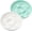 White and Green, variant on Cat Slow Feeder Bowl Set - 2 Pcs Ceramic Cat Food Plates for Slow Eating - Double Cat Dish for Dry Wet Food - Slow Feeding Cat Bowls Whisker Friendly - Microwave and Dishwasher Safe - White and Blue