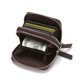 thumbnail image 1 of Monedero unisex de cuero genuino con 13 ranuras para tarjetas, mini billetera antimagnética RFID, bolsillo con doble cremallera, 1 pieza, color café ER, 1 of 6