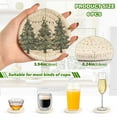 thumbnail image 2 of Yayeee 6 PCS Drink Coasters with Holder Set Woven Absorbent Round Tabletop Hot Pad, Christmas Stars, 2 of 7