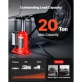 thumbnail image 2 of 20 Ton Air Hydraulic Bottle Jack 44092 lbs Capacity 10.2-19.5 Inch Lifting Range Heavy Duty Welded Pneumatic Manual Jack Pump for Car SUV Truck RV Auto Repair Red, 2 of 6