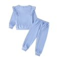 thumbnail image 6 of Girls Fall Clothes Sets Kids Casual Long Sleeve Tops + Pants Sweatsuit 2Pcs Tracksuit Outfits, Size 2-10 Years Old, 6 of 8