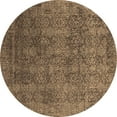 thumbnail image 1 of Ahgly Company Indoor Round Oriental Brown Industrial Area Rugs, 5' Round, 1 of 4