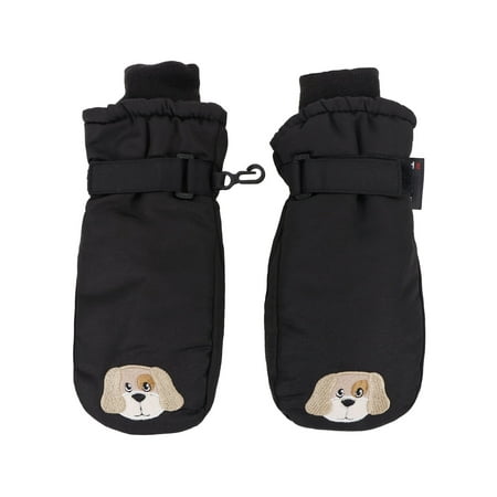 Dot Mitten - SimpliKids Children's Winter 3M Thinsulate Waterproof Ski Mitten Gloves,Toddler,Navy#11 Dog