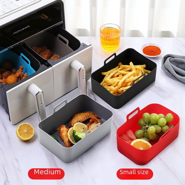 Bandeja rectangular de silicona para freidora de aire Bandeja rectangular de silicona para freidora de aire
