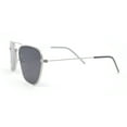 thumbnail image 3 of Concave Curved Metal Vintage Double Bridge Air Force Pilots Sunglasses Silver - Black, 3 of 4