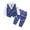 Blue, variant on Toddler Boy Casual Clothing Set Long Sleeved Lapel Shirt Top Vest Jacket Overalls Three Piece Suit Set Size 2-3T ,Black