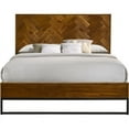thumbnail image 3 of Meridian Furniture Reed Brown Antique Coffee Wooden King Bed, 3 of 7