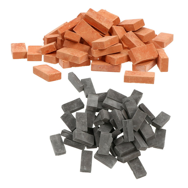 100 Pcs Miniature Bricks Clay Brick Models Micro Landscape Brick Model Sand  Table Decor 