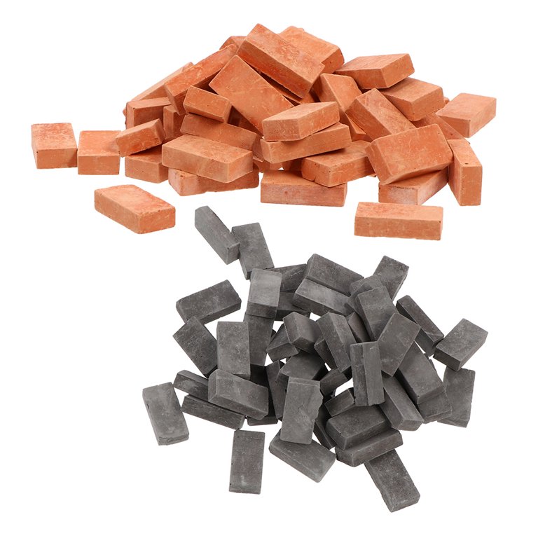 100 Pcs Miniature Bricks Clay Brick Models Micro Landscape Brick Model Sand  Table Decor 