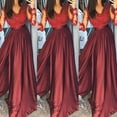 thumbnail image 3 of Femmes Soirée Bal Bal Cocktail Formel Demoiselle d'Honneur Robe Longue Rouge Taille S, 3 of 3