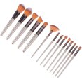 thumbnail image 1 of Raindrops 14Pcs Makeup Brush Set with Golden Nylon Head for Natural and Uniform Makeup Application, 1 of 6