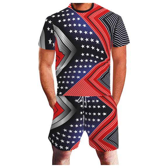 Vedolay Two Piece Short Sets Men 2 Piece Set Short Sleeve Shirt with Drawstring Waist Shorts Summer Casual Beach Outfits,Army Green XL