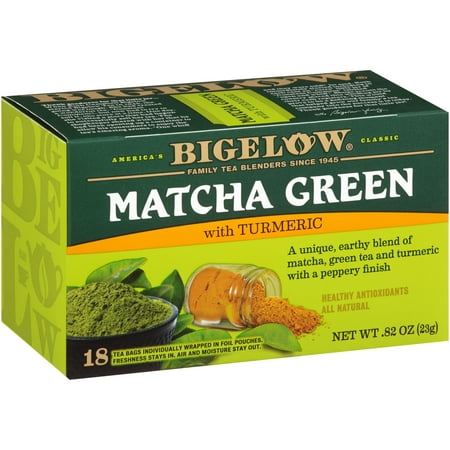 Bigelow, Matcha Green with Turmeric, 18ct
