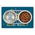 thumbnail image 1 of Sleep Pet Mat for Food and Water, Night Background Glass Jar Galaxy Stars and Text Childish Poster, Non-Slip Rubber Mat for Dogs and Cats, 18" X 12", by Ambesonne, 1 of 2