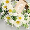 thumbnail image 6 of Artificial Sunflower Spring Summer Wreath, Wooden White Simulated Flower Decoration Pendant, Durable Faux Sunflower Wreath for Home/Outdoor, Includes Storage Box, Enhances Patio/Entryway, 16in, White, 6 of 7