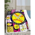 thumbnail image 2 of Softball Blanket,Softball Gifts for Teen Girls,Softball Coach Gift,Sports Fleece Blanket for Sofa, for Blanket,Sport Fans Blanket for Gifts Room Decor 50"X60", 2 of 5