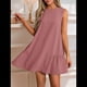 thumbnail image 3 of Vestido Tipo Chaleco Sin Mangas con Cuello Redondo y Color Sólido, Color , Talla M, 3 of 5