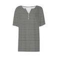 thumbnail image 4 of Fiudx Ofertas de La Semana Camiseta de Color Liso con Cuello En V para Mujer, 4 of 4