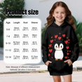 thumbnail image 7 of Psesaysky Girls Penguin with Hearts Graphic Hoodies Size 11-12 Years Long Sleeve Cartoon Print Pullover Hooded Sweatshirt Cute Casual Tops for Girl, 7 of 7