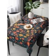 thumbnail image 2 of Boho Flowers Rectangle Tablecloth, Spring Abstract Watercolor Floral Leaf Waterproof & StainResistant Tablecloth, Washable Oil-proof Table Cover for Dining/Party/Wedding/Camping/Buffet 54x108 In, 2 of 9