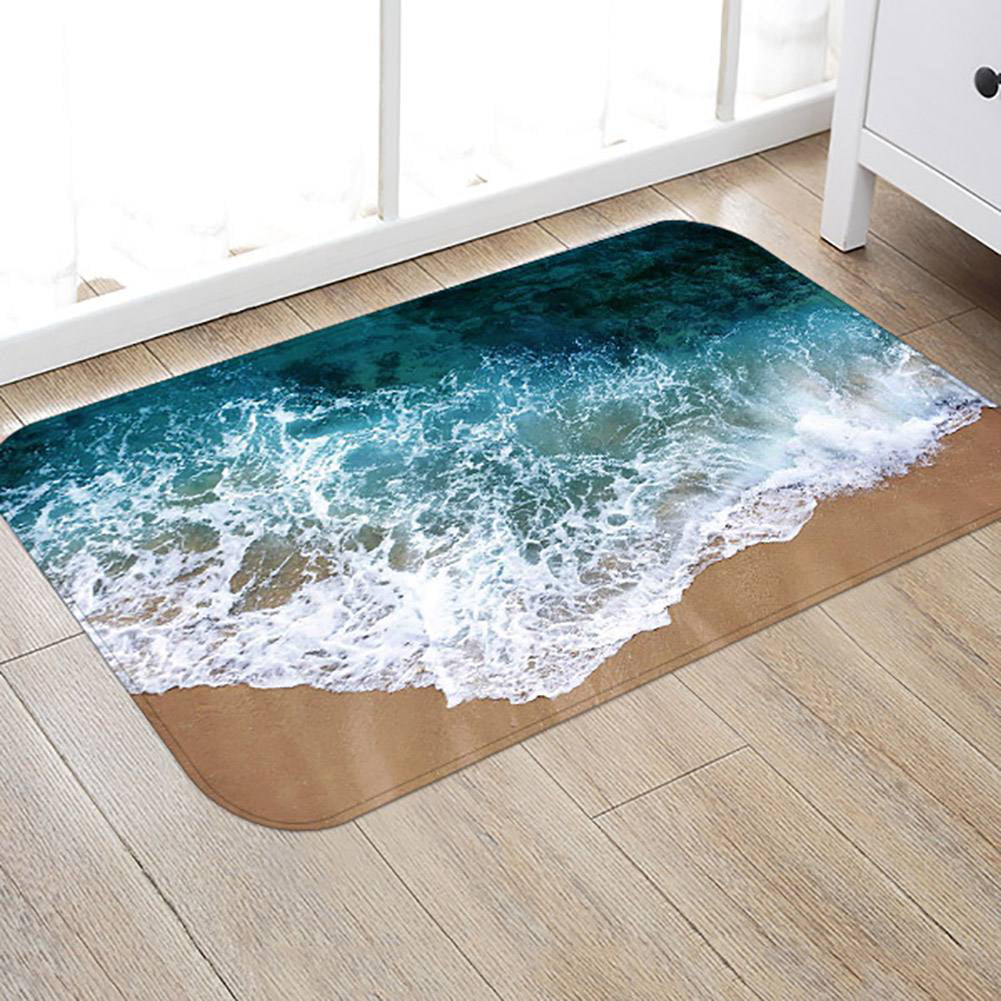 3D Floor Mat Flannel Absorbent Rug Bathroom Kitchen Carpet Mat Entrance Indoor