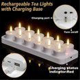 thumbnail image 5 of Rechargeable Tea Lights Candles, 12 Pcs Rechargeable Candles, 5 of 5