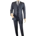 thumbnail image 2 of Men Suit BERLUSCONI Turkey 100% Italian Wool Super 180's 3pc Vested #Ber11 Blue, 2 of 9