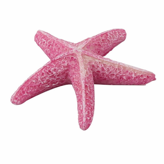 Unique Bargains Aquarium Fish Tank Polyresin Emulational Starfish Sea Star Shape Ornament Pink