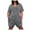 Gray, variant on Penkiiy Jumpsuits for Women Plus Size Short Jumpsuit For Women V Neck Summer Zip Casual Pocket Knee Short Sleeve With Pockets Army Green Jumpsuits