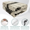 thumbnail image 4 of Quilts Queen Size Bedding Set, Paris Tower Lightweight Quilted Comforter, Vintage Words Beige Grey Soft Reversible Bedspread Coverlet with Pillow Covers for All Season, 90" x 96", 4 of 9