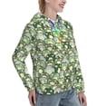 thumbnail image 6 of Fotbe Cute Frog Pattern Womens Long Sleeve Hoodie, Pullover Hooded Sweatshirt, Kangaroo Pocket Hoodie with Eye-catching Drawstrings-X-Large, 6 of 7
